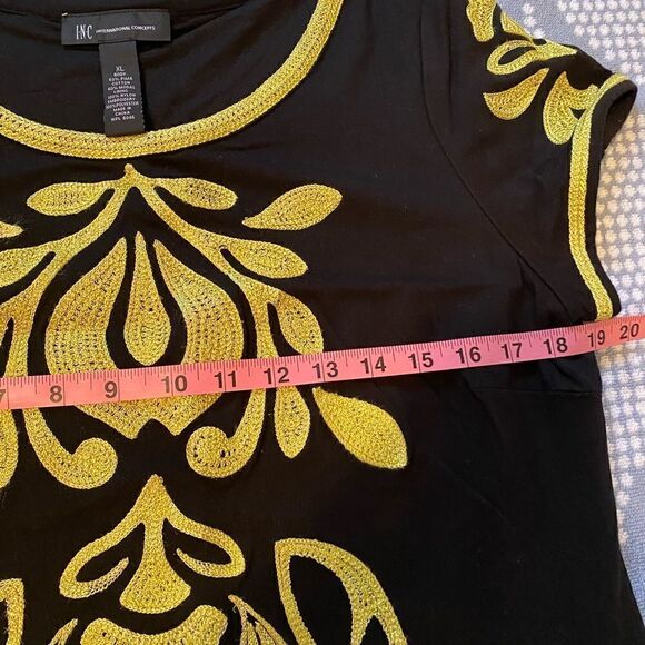 INC international Concepts Black&Gold embroidered - Picture 9 of 11